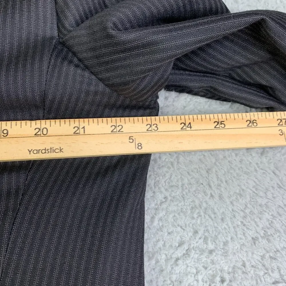 Daniel Cremieux Loro Piana Suit Jacket 42L Black Striped Mens